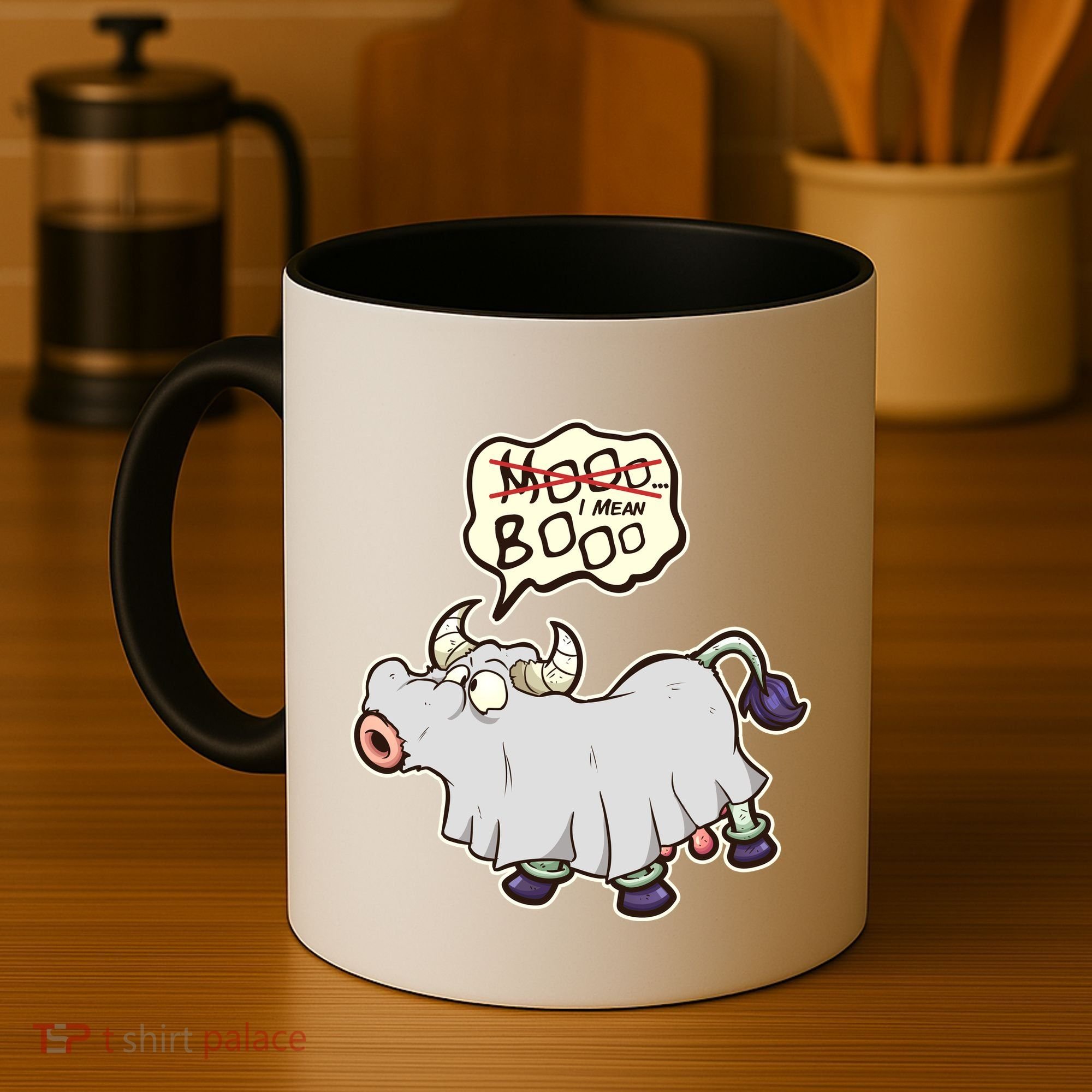 Funny Halloween Cow Moo I Mean Boo Coffee Mug