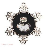 Funny Halloween Cow Moo I Mean Boo Ornament thumb 0