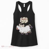 Funny Halloween Cow Moo I Mean Boo Women's Tank Top thumb 0