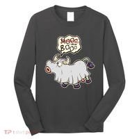 Funny Halloween Cow Moo I Mean Boo Long Sleeve Shirt thumb 0