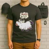 Funny Halloween Cow Moo I Mean Boo T-Shirt thumb 6
