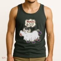 Funny Halloween Cow Moo I Mean Boo Tank Top thumb 3