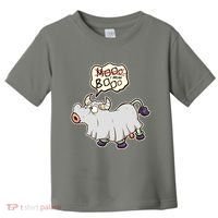 Funny Halloween Cow Moo I Mean Boo Toddler T-Shirt thumb 0