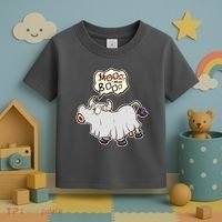 Funny Halloween Cow Moo I Mean Boo Toddler T-Shirt thumb 3