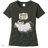 Funny Halloween Cow Moo I Mean Boo Women's T-Shirt thumb 0