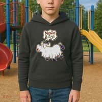 Funny Halloween Cow Moo I Mean Boo Kids Hoodie thumb 2