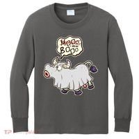 Funny Halloween Cow Moo I Mean Boo Kids Long Sleeve Shirt thumb 0