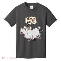 Funny Halloween Cow Moo I Mean Boo Kids T-Shirt thumb 0