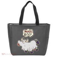 Funny Halloween Cow Moo I Mean Boo Tote Bag thumb 0