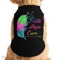 Faith Hope Cure Metastatic Breast Cancer Feather Doggie Tank thumb 0