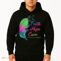 Faith Hope Cure Metastatic Breast Cancer Feather Hoodie thumb 2