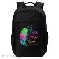 Faith Hope Cure Metastatic Breast Cancer Feather Backpack thumb 0
