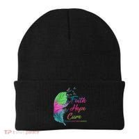 Faith Hope Cure Metastatic Breast Cancer Feather Beanie thumb 0