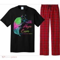 Faith Hope Cure Metastatic Breast Cancer Feather Pajama Set thumb 0