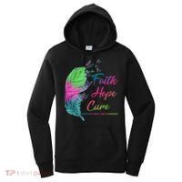 Faith Hope Cure Metastatic Breast Cancer Feather Women's Hoodie thumb 0