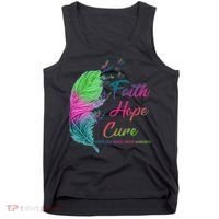Faith Hope Cure Metastatic Breast Cancer Feather Tank Top thumb 0