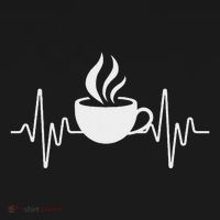 Funny Heartbeat Coffee Cup Cute Heartbeat Coffee Lover Women's Hoodie thumb 2