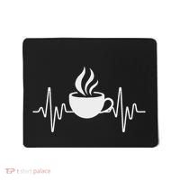 Funny Heartbeat Coffee Cup Cute Heartbeat Coffee Lover Mousepad thumb 0