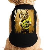 French Horn Cat Gift Music Funny Gift For Christmas Doggie Tank thumb 0