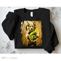 French Horn Cat Gift Music Funny Gift For Christmas Sweatshirt thumb 2
