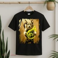 French Horn Cat Gift Music Funny Gift For Christmas T-Shirt thumb 2