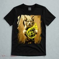French Horn Cat Gift Music Funny Gift For Christmas T-Shirt thumb 5