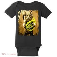 French Horn Cat Gift Music Funny Gift For Christmas Baby Bodysuit thumb 0