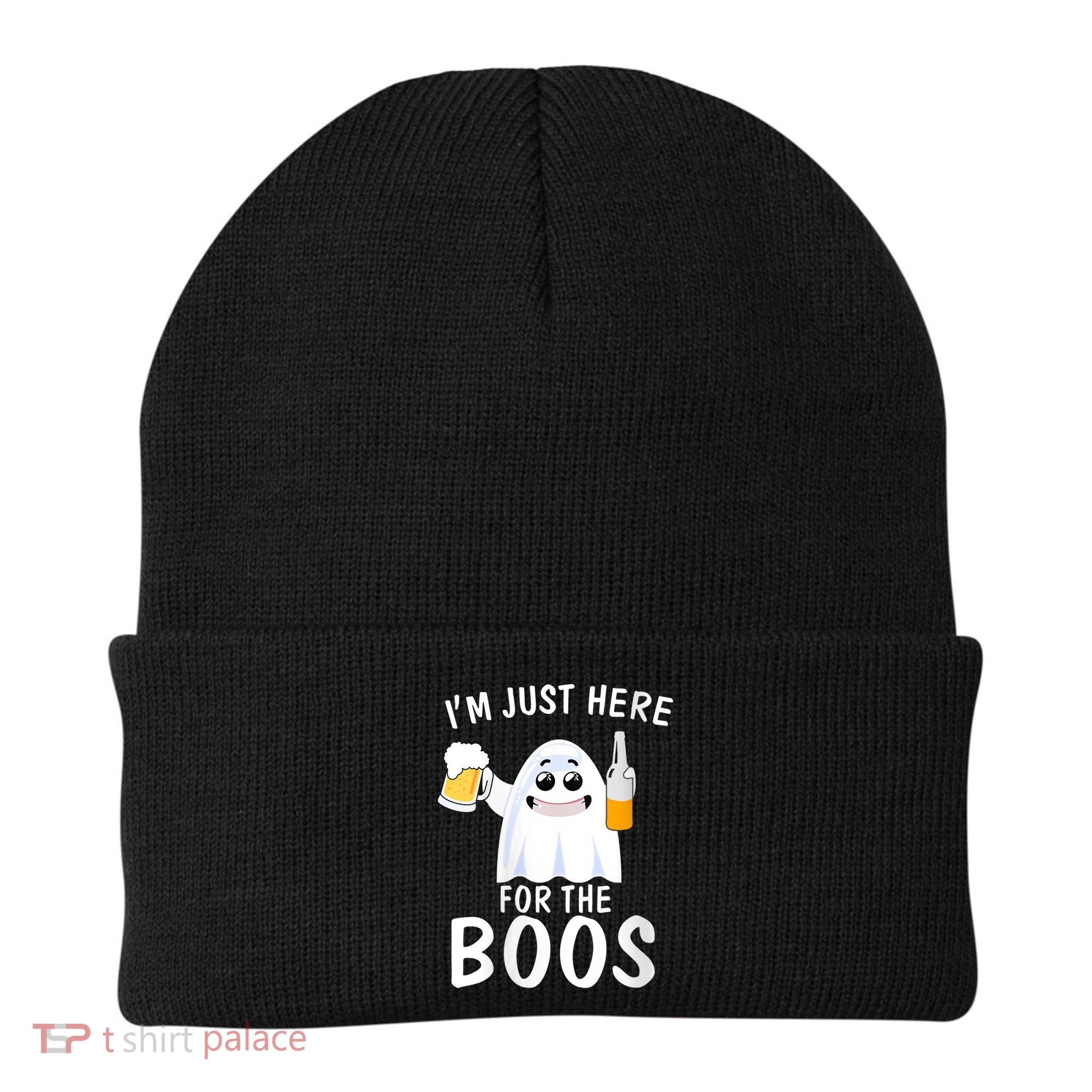 Funny Halloween, Cute Halloween, I'm Just Here For The Boos Costume Beanie