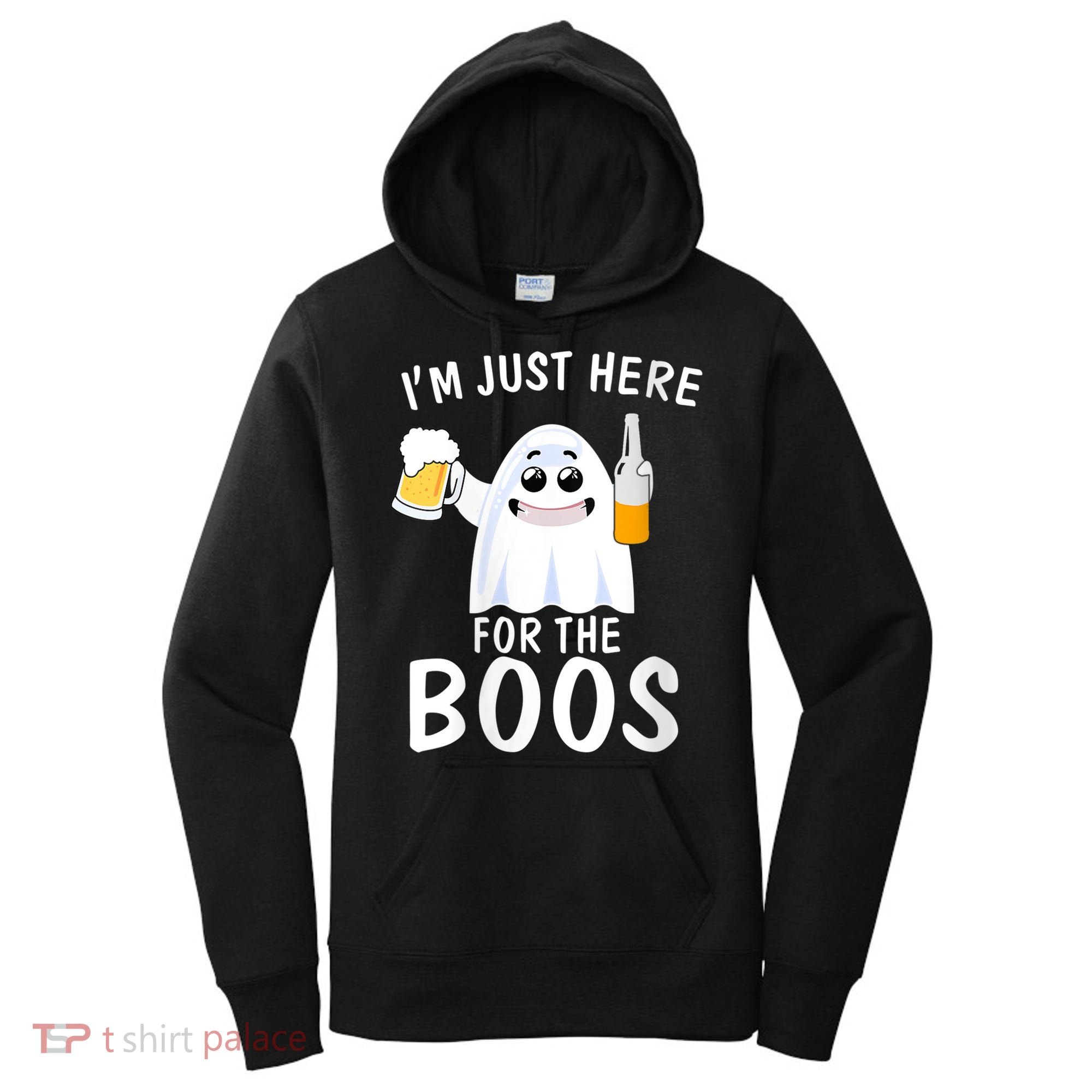 Funny Halloween, Cute Halloween, I'm Just Here For The Boos Costume Women's Hoodie