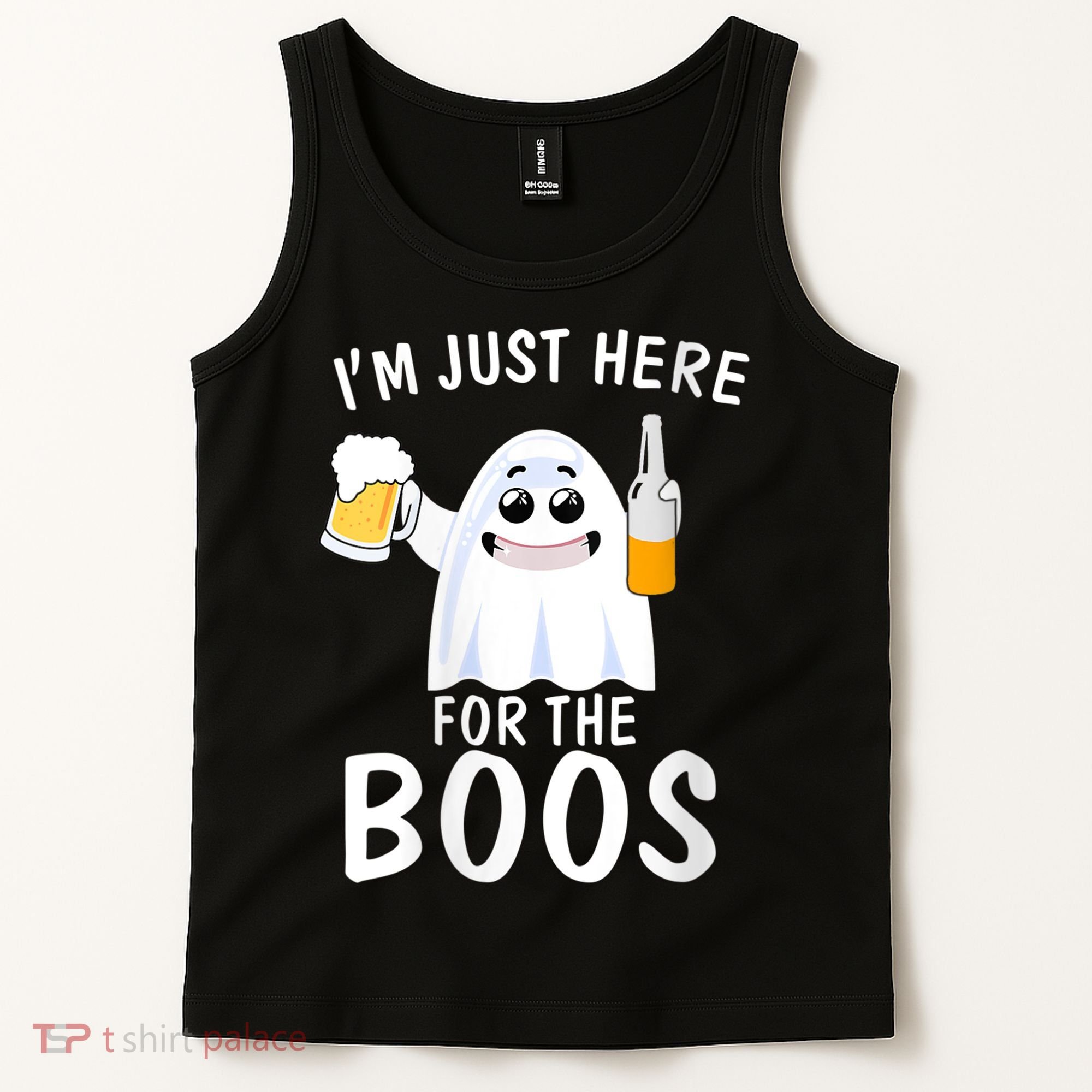 Funny Halloween, Cute Halloween, I'm Just Here For The Boos Costume Tank Top