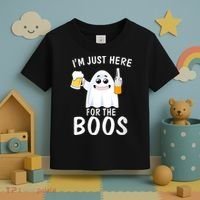 Funny Halloween, Cute Halloween, I'm Just Here For The Boos Costume Toddler T-Shirt thumb 3