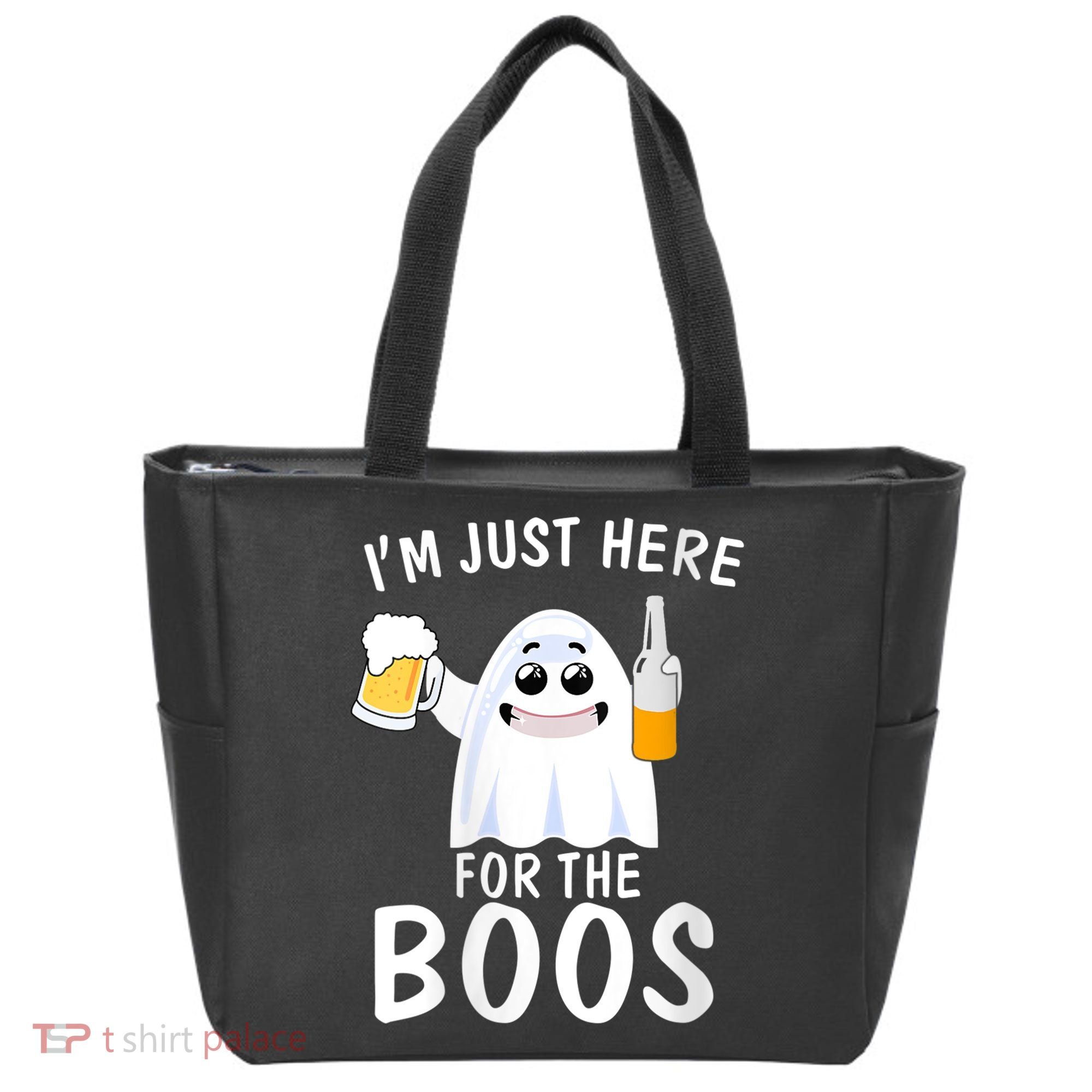 Funny Halloween, Cute Halloween, I'm Just Here For The Boos Costume Tote Bag
