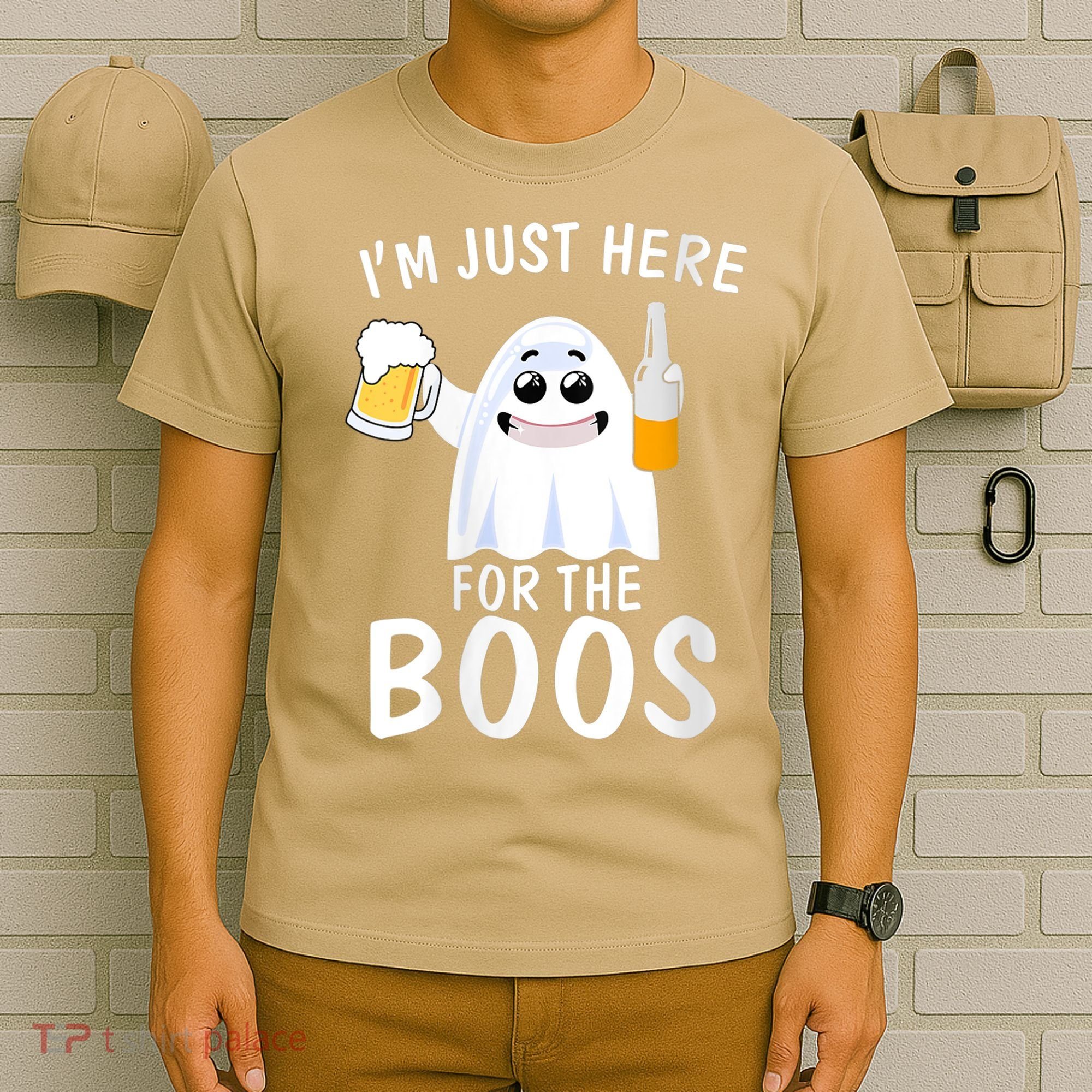 Funny Halloween, Cute Halloween, I'm Just Here For The Boos Costume T-Shirt