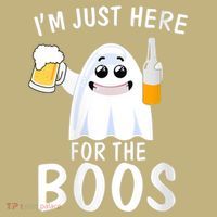Funny Halloween, Cute Halloween, I'm Just Here For The Boos Costume Polo thumb 2