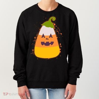 Funny Halloween Candy Corn Pumpkin Women's Sweatshirt
