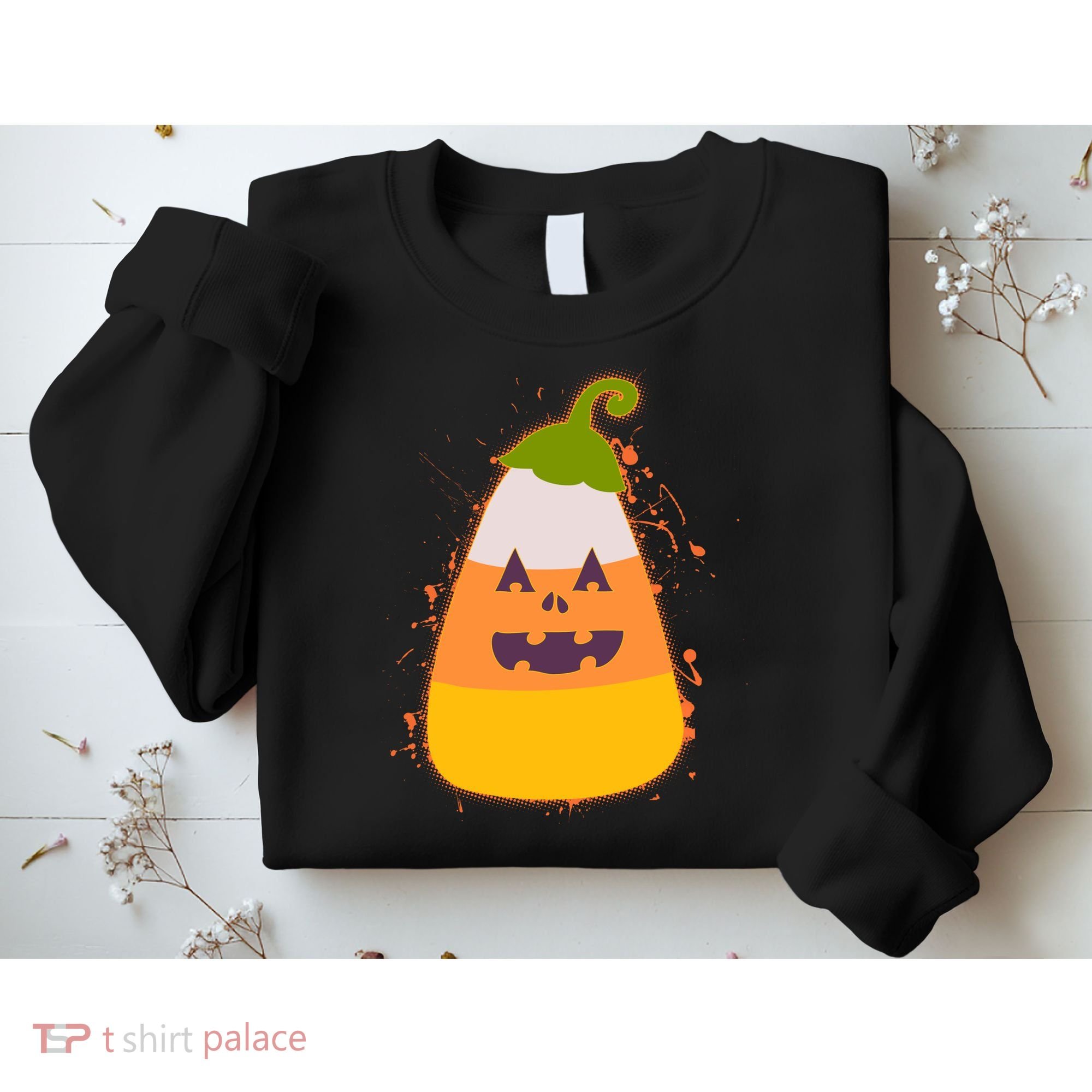 Funny Halloween Candy Corn Pumpkin Sweatshirt