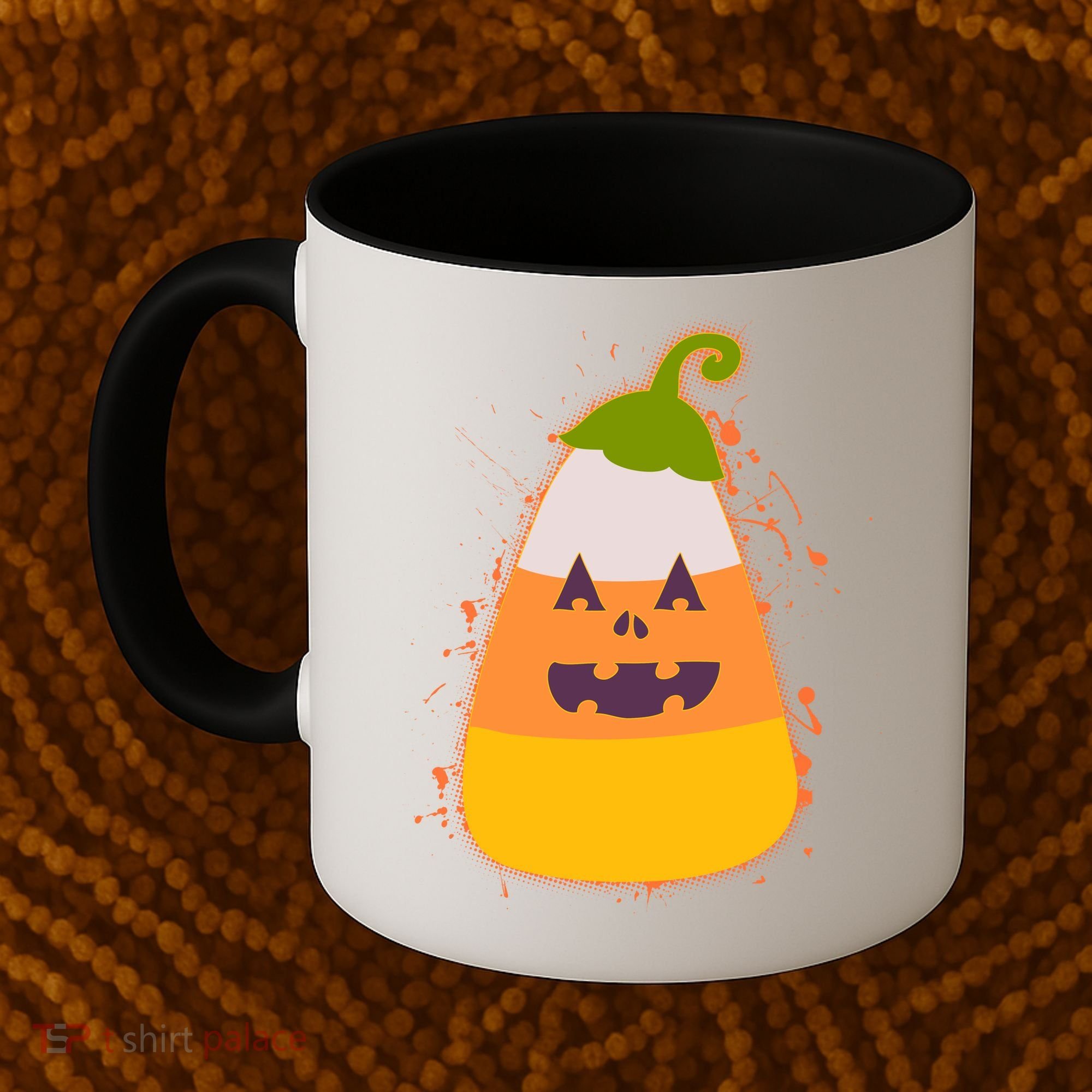Funny Halloween Candy Corn Pumpkin Coffee Mug