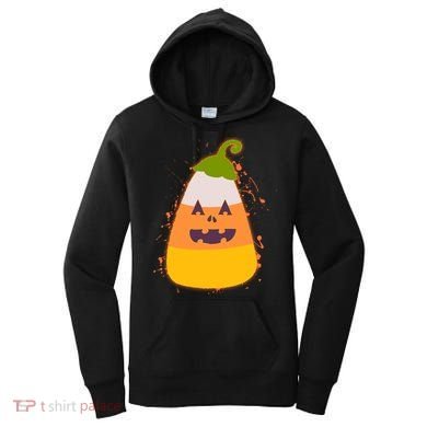 Funny Halloween Candy Corn Pumpkin Women's Hoodie