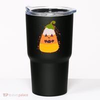 Funny Halloween Candy Corn Pumpkin Tumbler thumb 0