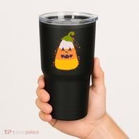 Funny Halloween Candy Corn Pumpkin Tumbler thumb 2
