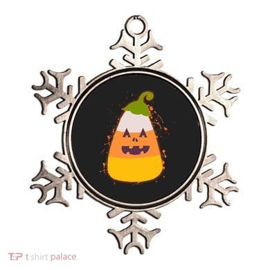 Funny Halloween Candy Corn Pumpkin Ornament