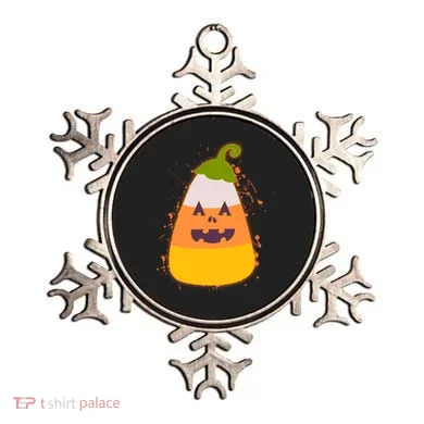 Funny Halloween Candy Corn Pumpkin Ornament