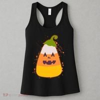 Funny Halloween Candy Corn Pumpkin Women's Tank Top thumb 3