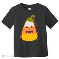 Funny Halloween Candy Corn Pumpkin Toddler T-Shirt thumb 0