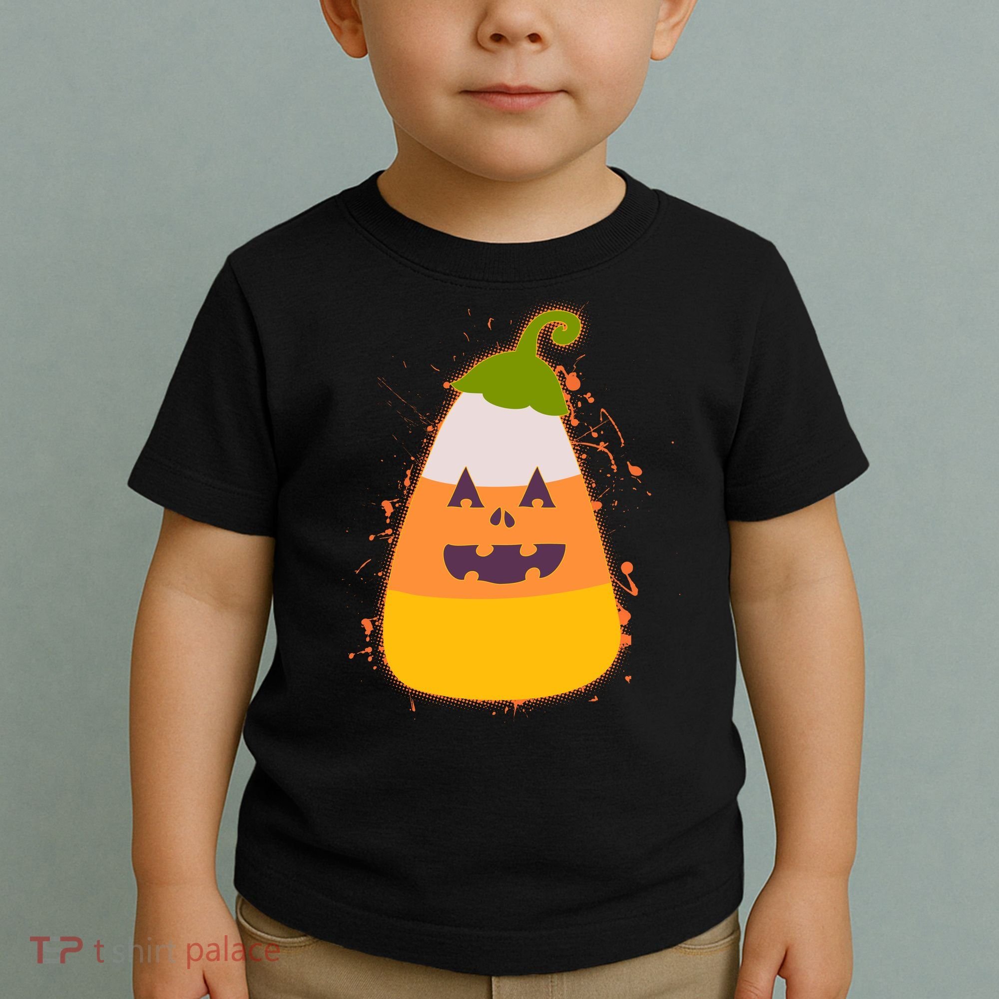 Funny Halloween Candy Corn Pumpkin Toddler T-Shirt