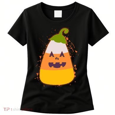 Funny Halloween Candy Corn Pumpkin Women's T-Shirt