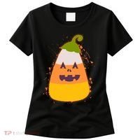 Funny Halloween Candy Corn Pumpkin Women's T-Shirt thumb 0