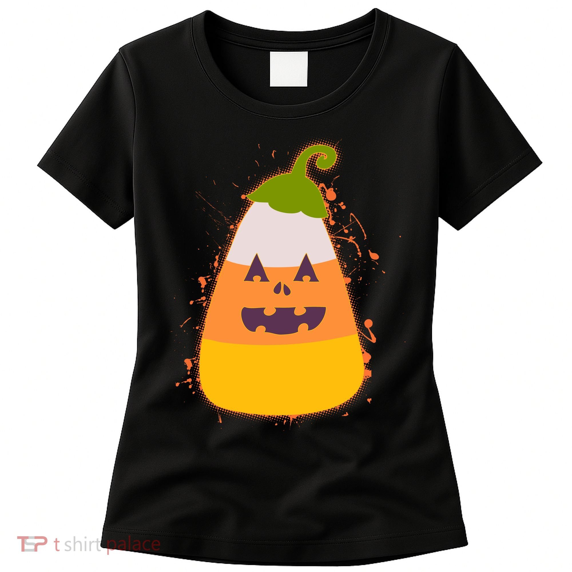 Funny Halloween Candy Corn Pumpkin Women's T-Shirt