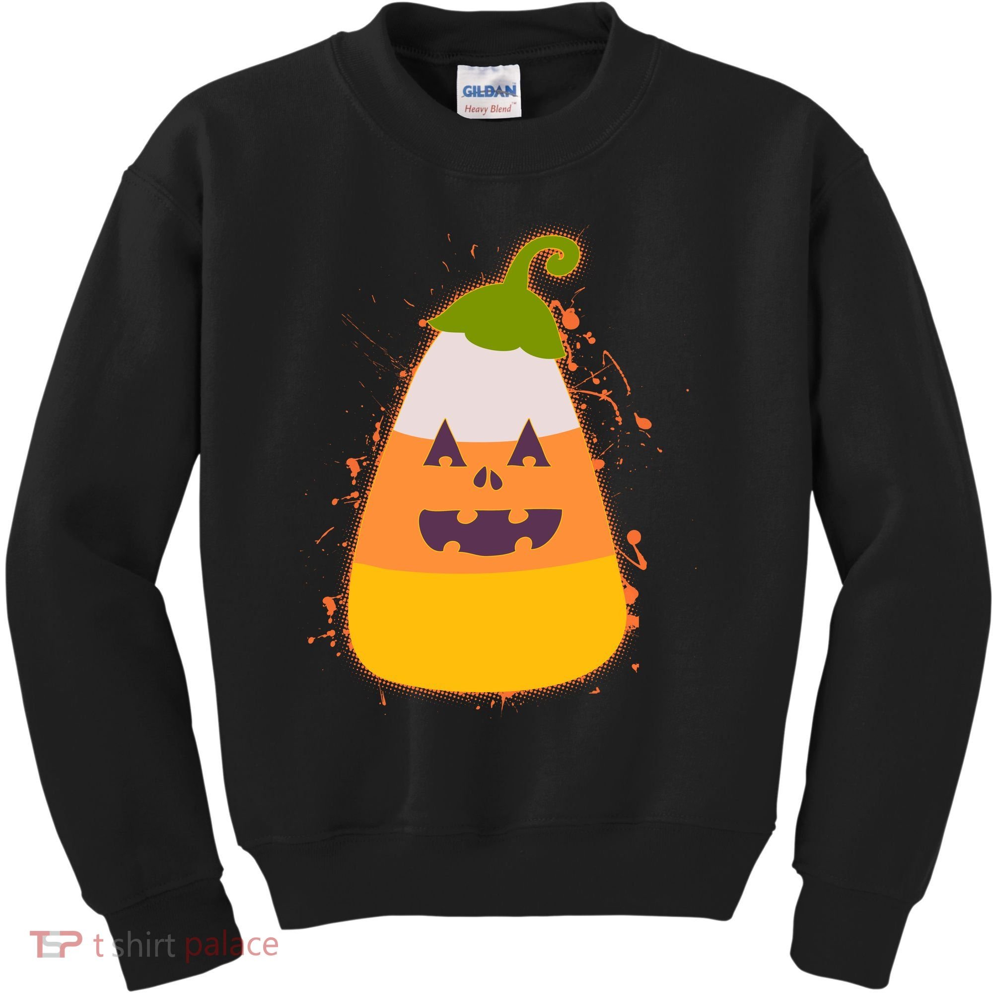Funny Halloween Candy Corn Pumpkin Kids Sweatshirt