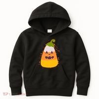 Funny Halloween Candy Corn Pumpkin Kids Hoodie thumb 0